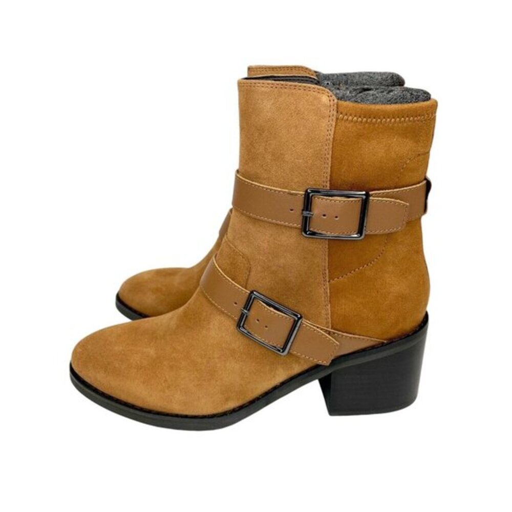 Donald J. Pliner Brown Darby Boots Saddle Suede Leather Ankle SZ 7.5 NIB